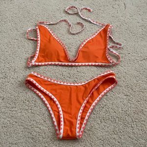 orange bikini set